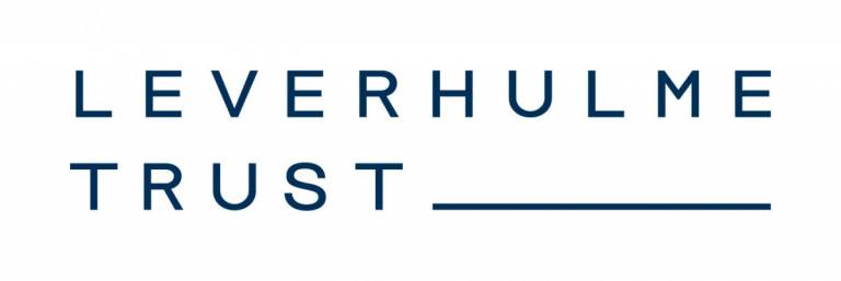 Leverhulme Trust logo, in blue on white background.