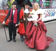 From left: Harry Smith (RAG King), Councillor Royston Griffey and Eleanor Downey (RAG Queen)