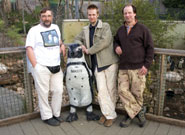 Left to right: Peter Barham (Physics), Tilo Burghardt (Computer Science) and Innes Cuthill (Biological Sciences) at Bristol Zoo Gardens