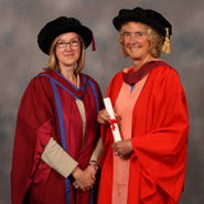 From left to right: Professor Judith Squires and Professor Caroline Gipps