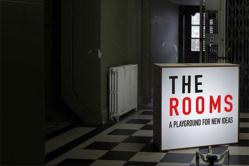 Image of one of the rooms with a The Rooms sign