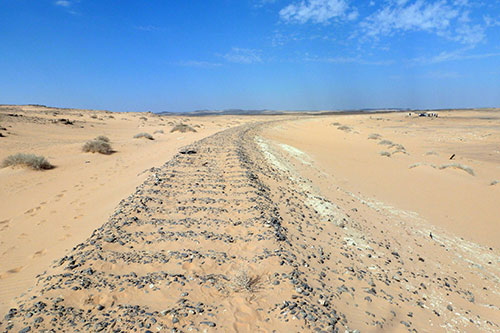 Image of the desert scene of the ambush